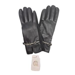 Womens Black Leather Dress Gloves S/M Lined Buttery Soft NEW w/Tag Original USA